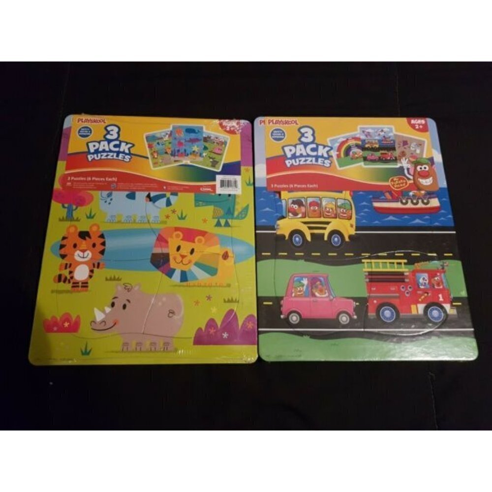 Playskool 6 puzzles total 2 unopened packages, New toddler
